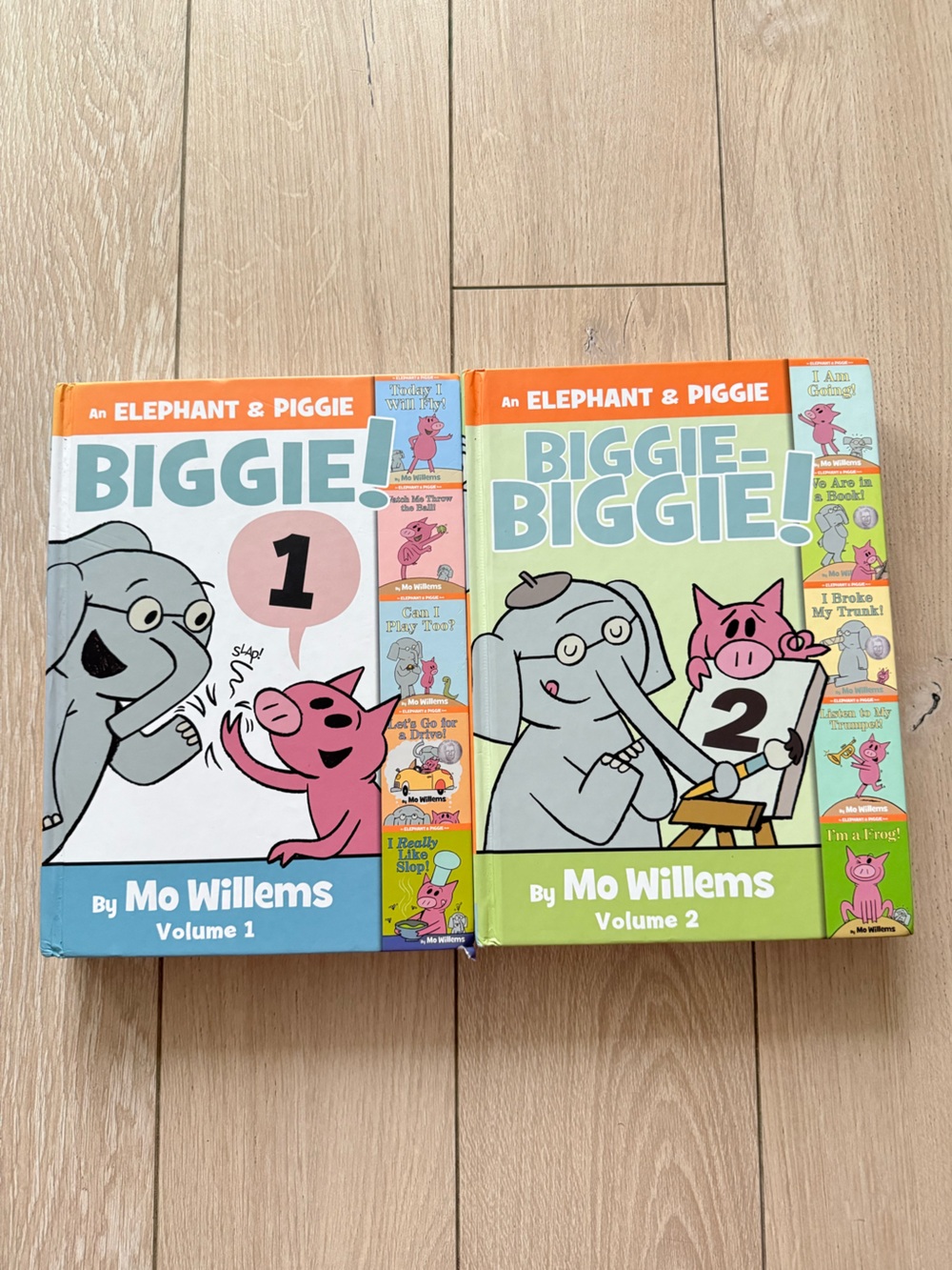 Set of 2 Biggie! An Elephant and Piggie Book Mo Willems Volume 1 & 2